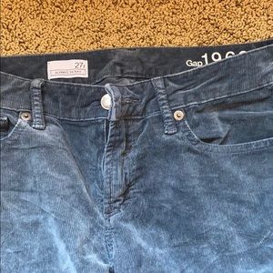 Gap always skinny blue corduroy pants size 4